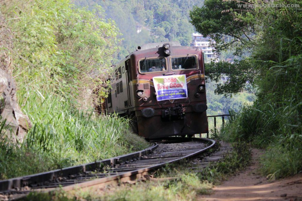 Tren cruzando el puente en Ella