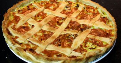 Quiche con puerro y bacon